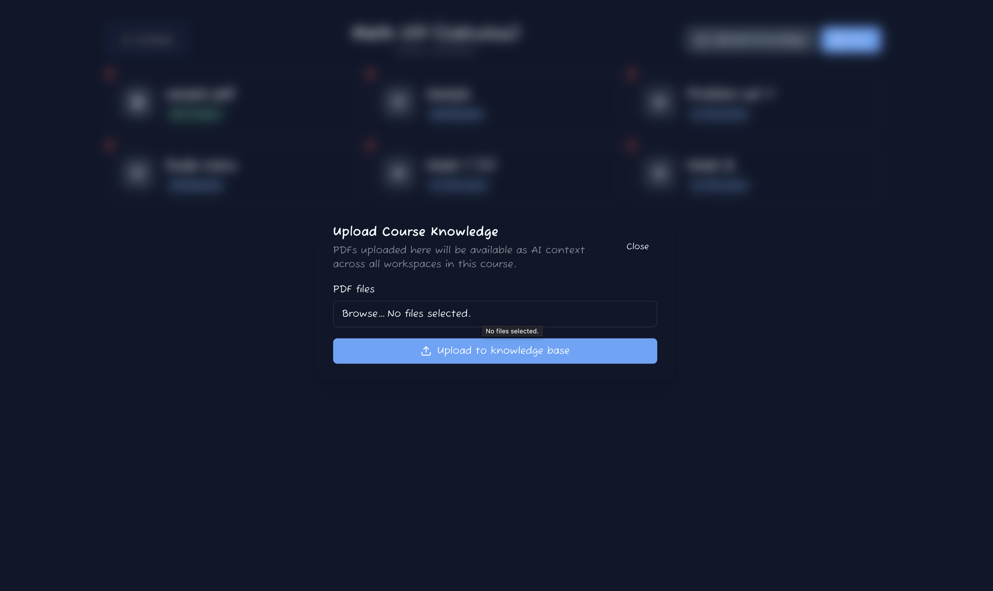 Upload Course Knowledge